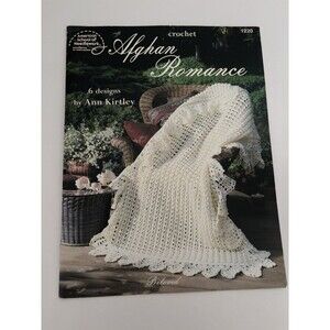 Crochet Pattern Booklet-AFGHAN ROMANCE By Ann Kirtley-6 Designs Old Fashion Lace